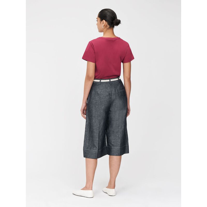 Veronika Maine Cherry Jersey Slim Line Tee image number 1